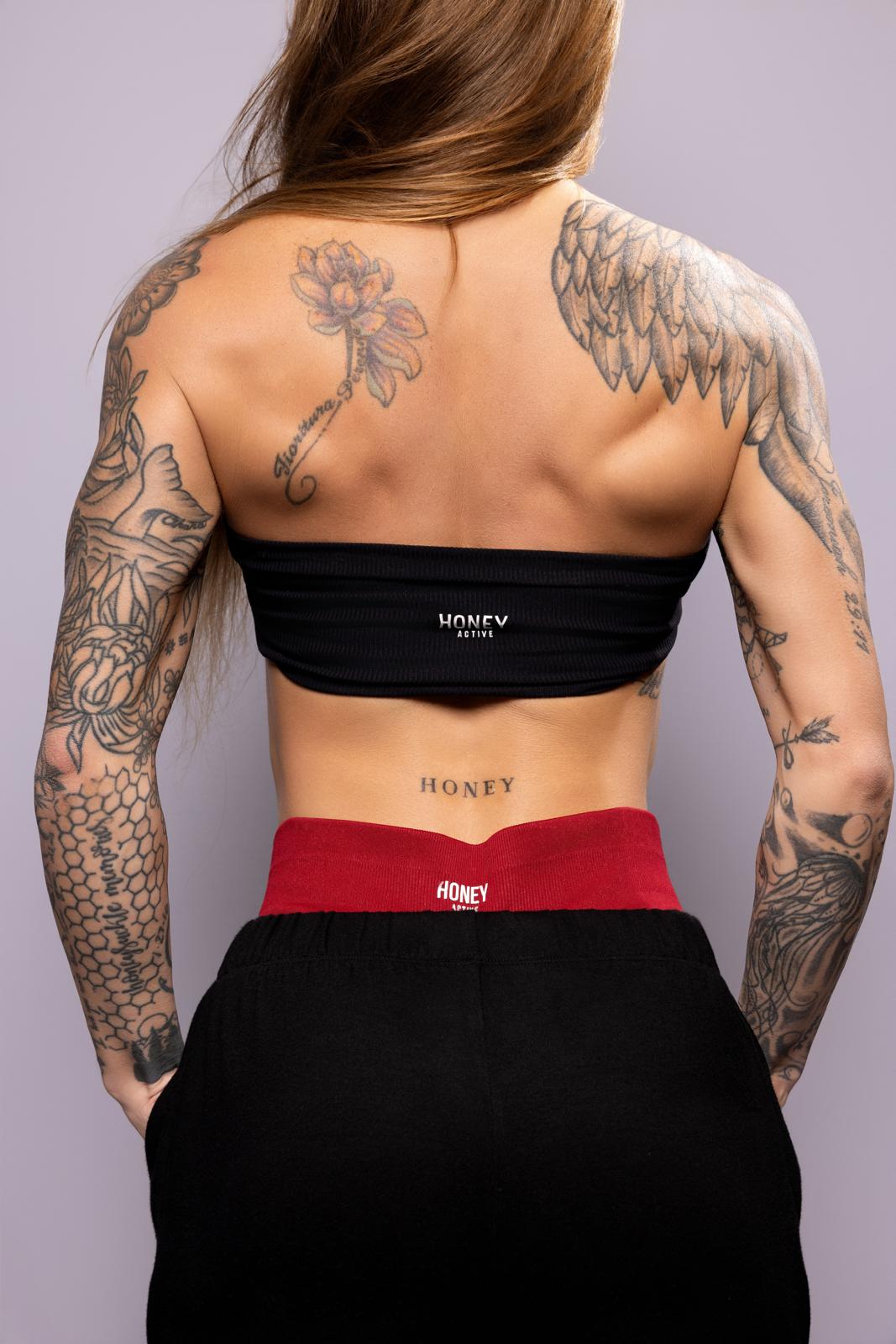 Honey Strapless Ribbed Crop Top