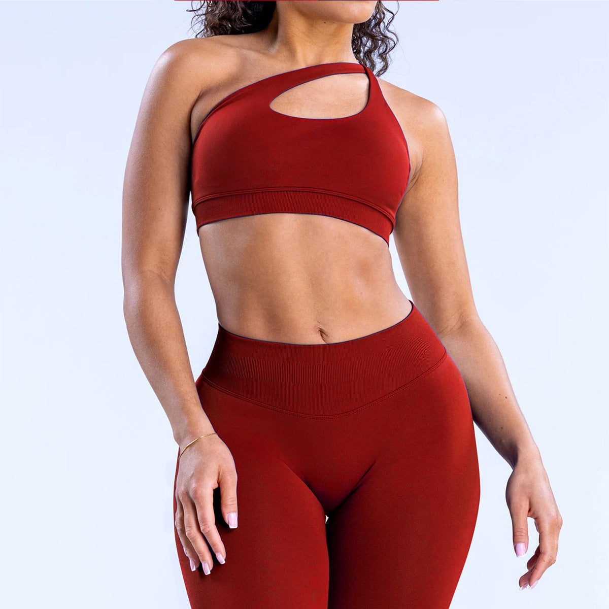 Honey Seamless One Shoulder Sports Bra